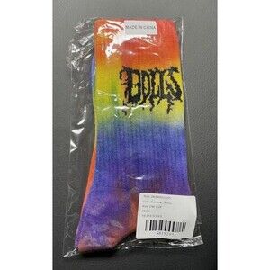 NWT Dolls Kill Rainbow Tie Dye DK Socks New One Size Fits All Pride